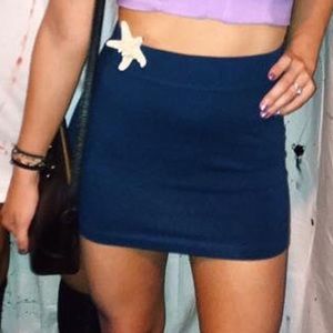 Nollie dark turquoise pencil skirt